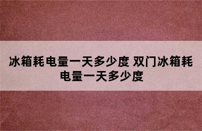 冰箱耗电量一天多少度 双门冰箱耗电量一天多少度